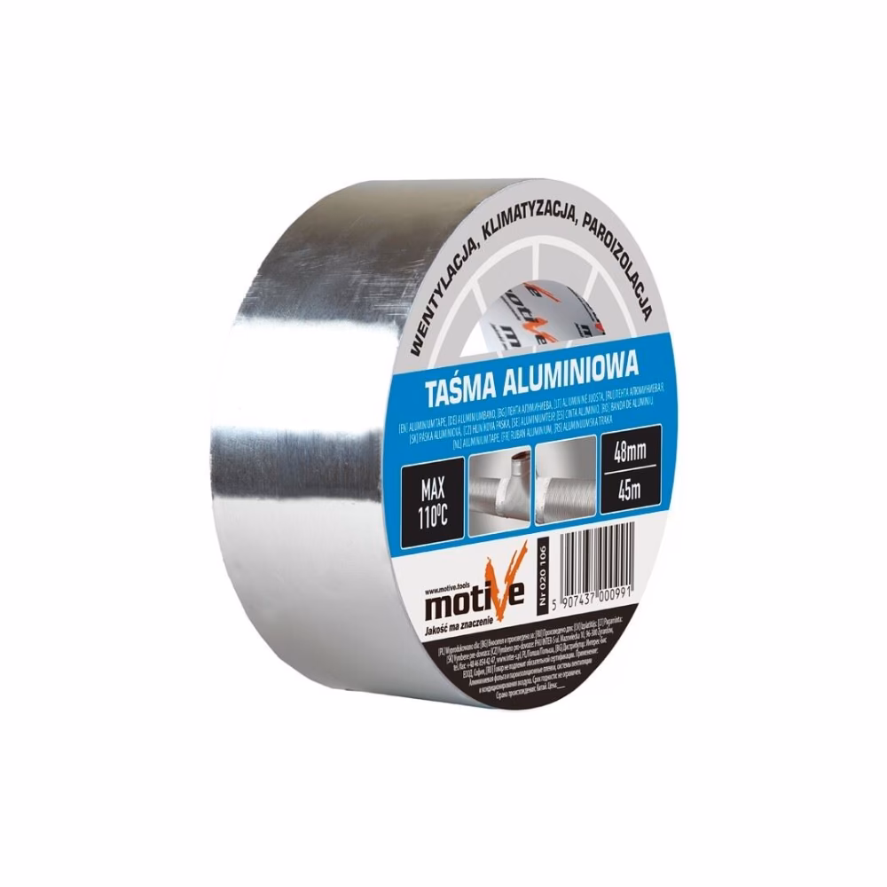 Czy można stosować taśmę aluminiową na kanałach wentylacyjnych?