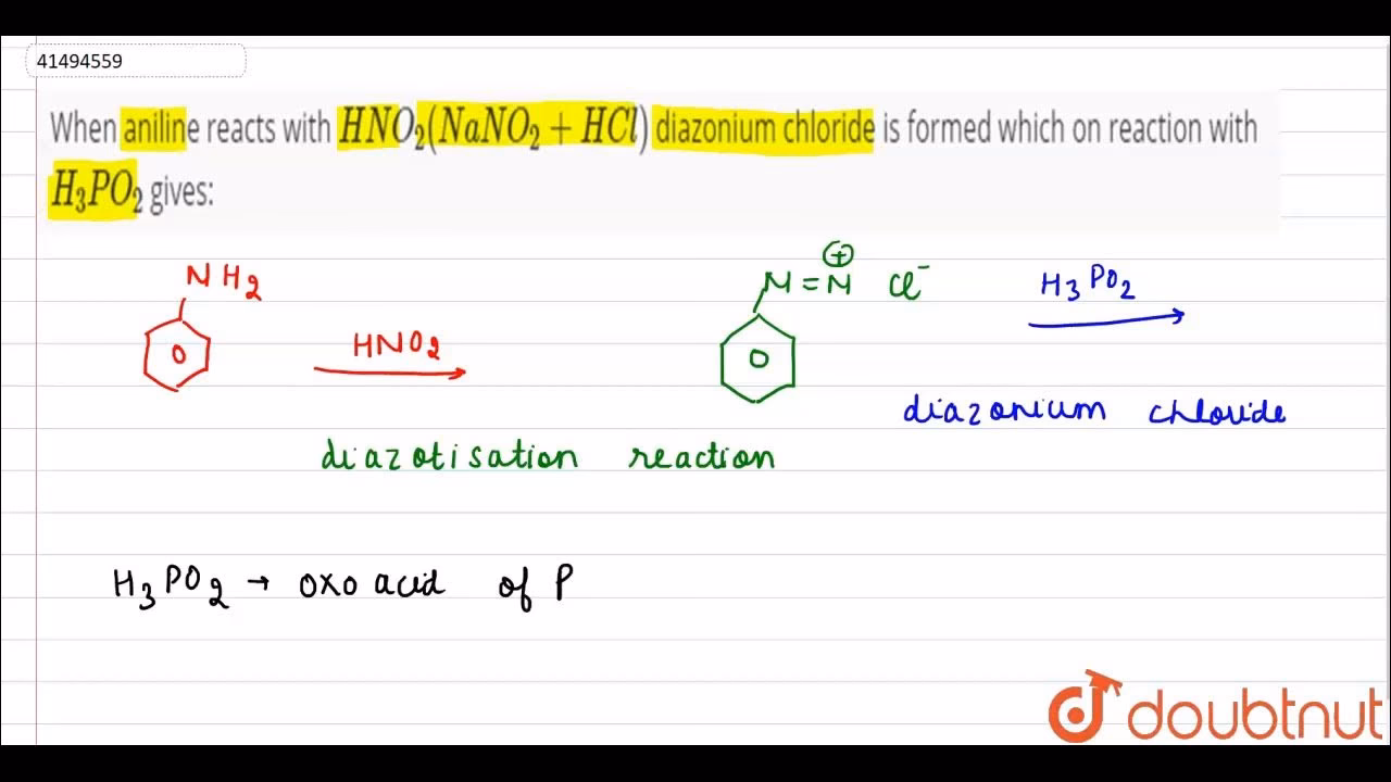 Co się stanie, gdy anilinę potraktujemy nano2 i HCL w temperaturze 273 K?