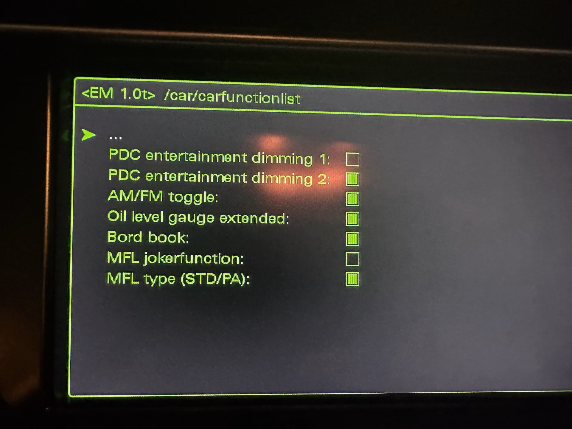 Co daje zielone menu w Audi?