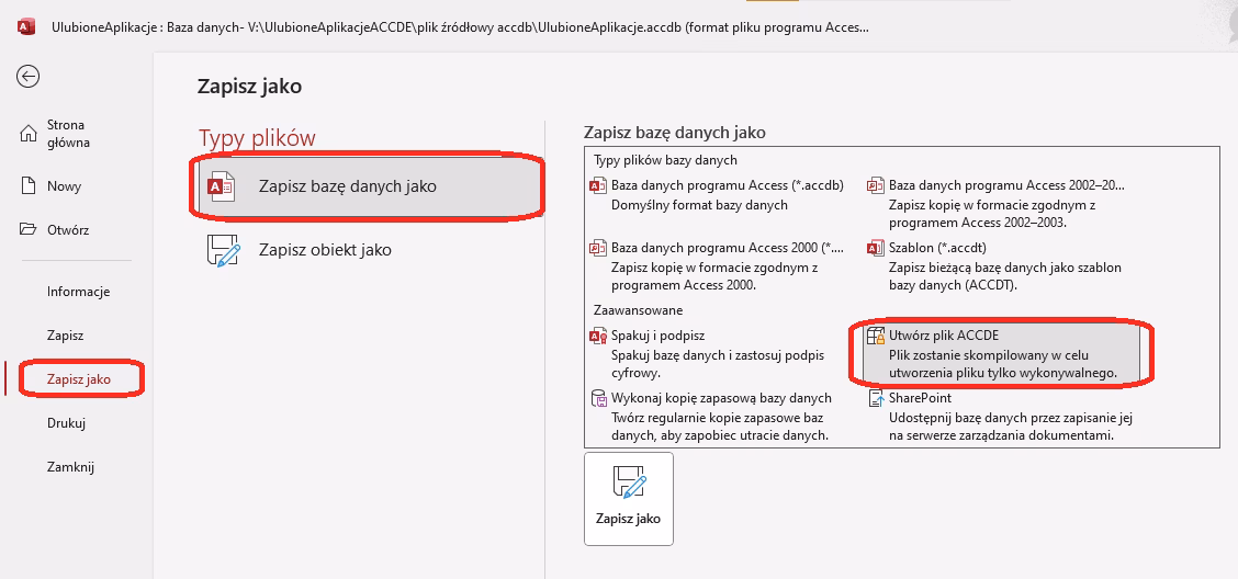 Jak otworzyć accdb?