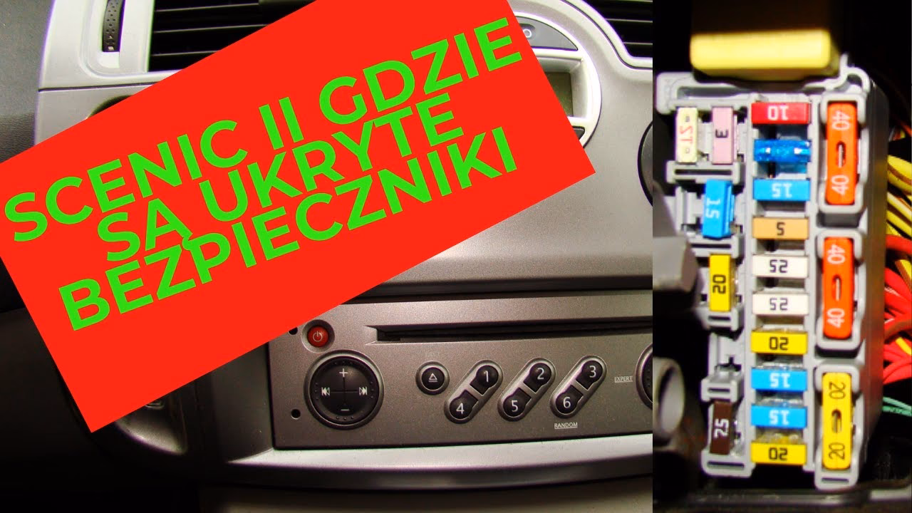 Gdzie jest bezpiecznik dmuchawy w Renault Scenic II?