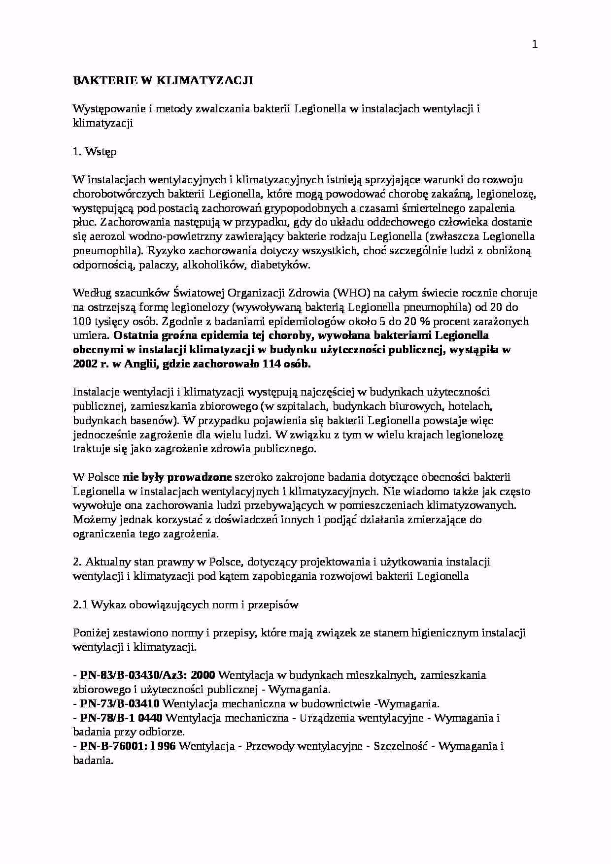 Czy biorąc prysznic można zarazić się Legionella?