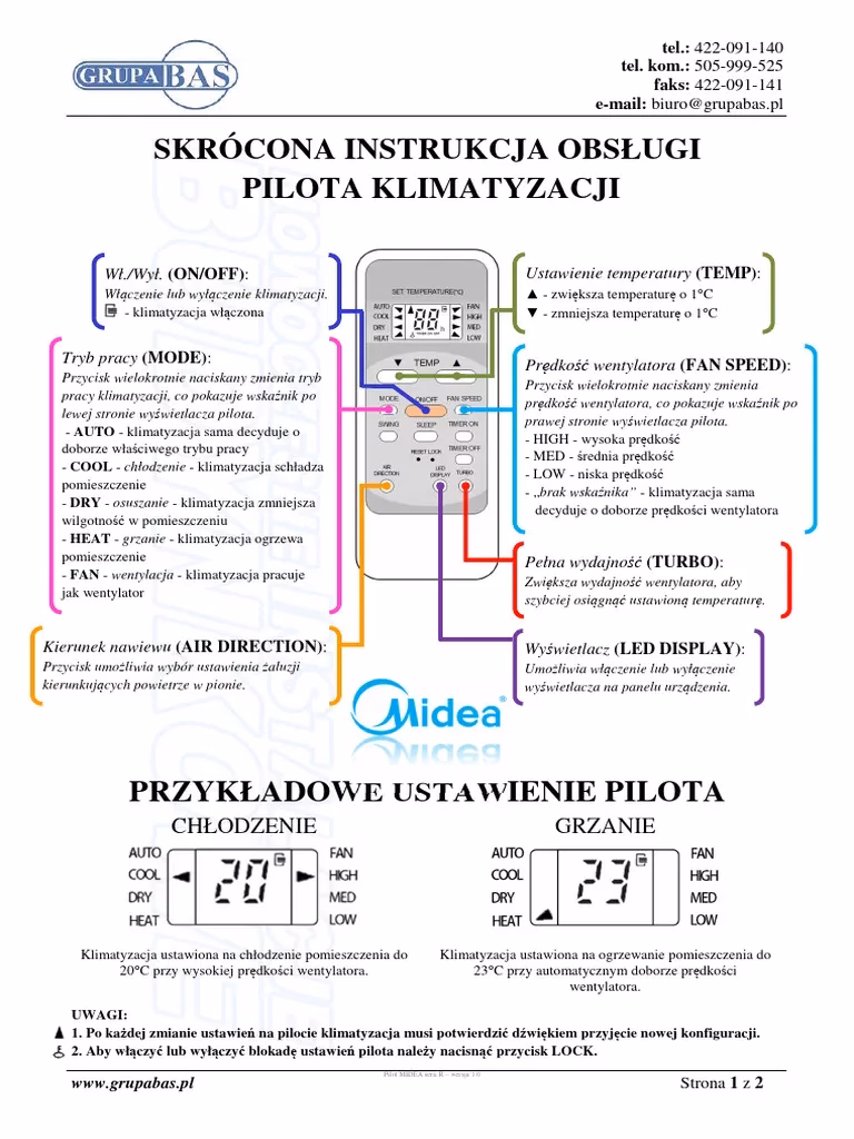 Jak ustawić klimatyzację Midea?