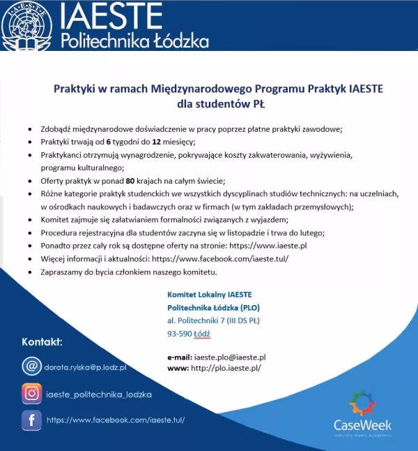 U kogo można robić praktyki?